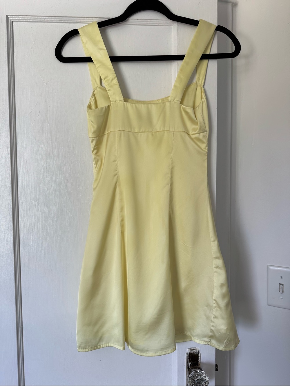 PepperMayo Odette Satin Mini Dress in Butter Yellow - Picture 7 of 11